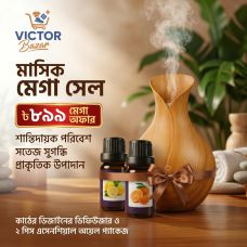 Wood Themed Humidifier + 2 Pcs Essential Oil combo Offer - Victor Bazar